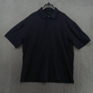 Nike Golf Shirt Mens XL Black Dri Fit Performance Polo Short Sleeve Swoosh